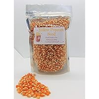 8 oz Yellow Popcorn Seed - Un Popped Kernels for Popping - Large Butterfly Popcorn- Versatile Product, Makes for a Delicious Snack or Family Fun Crafts! Works with Most Poppers. Country Creek LLC