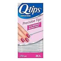 Q-tips Cotton Swabs For Hygiene and Beauty Care Q Tips Precision Cotton Tips Cotton Swab Made With 100% Cotton, 170 Count (Pack of 3)