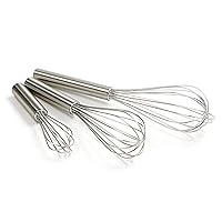 Norpro Balloon Wire Whisk Set of 3 Stainless Steel Stir/Mix/Beat 6