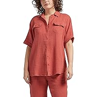 JAG Women's Textured Short-Sleeve Shirt