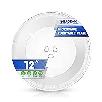 Microwave Plate Replacement for 12” W10337247 W11367904 Whirlpool Microwave Glass Plate - Rotating Oven Microwave Turntable Plate - Spinning Dish Tray Turntables For Better Reheating and Cooking