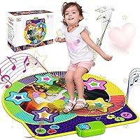 UNIH Toys fo Girls Dance Mat Toys for 3 4 5 6 7 8 Year Old Girls Toys Dance Pad with Music Girls Toys Gift for Birthday Christmas