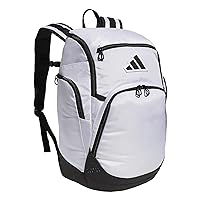 adidas 5-Star 2.0 Team Backpack for Multi-Sport Practice, Travel and Game-Day, White, One Size