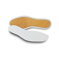 Deo Fresh Natural Terry Cotton & Sisal Insoles, Handmade in Germany, Fully Washable, Perfect for Keeping Feet Dry and Fresh in The Summer, US W9 M6 / EU 39, Pale Blue, 1 Pair