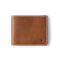 Kiko Men's Leather X Bifold 5 Pocket Wallet Cognac