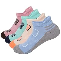 Coolmax Athletic Running Ankle Socks Womens Colorful Low Cut Socks 4/6 Pairs