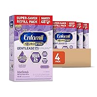 Enfamil NeuroPro Gentlease Baby Formula, Brain Building DHA, HuMO6 Immune Blend, Designed to Reduce Fussiness, Crying, Gas & Spit-up in 24 Hrs, has Prebiotics to Promote Softer Stools, Baby Milk, 30.4 Oz (Pack of 4)