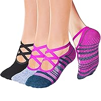 Yoga Socks Non Skid with Grips Barre Pilates Socks for Women Girls