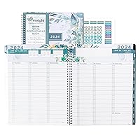 2024 Appointment Book & Planner - Ensight 8.5 x 11 inches, Large Tabbed Daily Hourly Weekly Planner, Calendar and Schedule Book 15-Minute time Slots, Business and Personal Planner Jan 2024 - Jan 2025 (Floral)