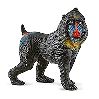 Schleich Wild Life Realistic Mandrill Monkey Figurine - Authentic and Highly Detailed Wild Animal Toy, Durable for Education and Fun Play for Kids, Perfect for Boys and Girls, Ages 3+