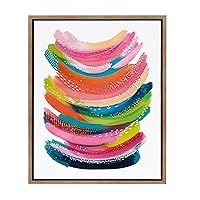 Sylvie Bright Abstract Framed Canvas Wall Art By Jessi Raulet Of EttaVee, 18x24 Gold, Decorative And Colorful Home Decor