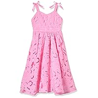 Speechless Girls' Sleeveless Organza Jacquard Maxi Party Dress, Pink, 10