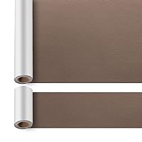 ILOFRI Self Adhesive Leather Repair Tape 3x60'' Bundle with 17x60'' Large Leather Repair Patch for Couches, Furniture, Car Seat, Boat Seat, Sofa, Vinyl Upholstery - Light Brown