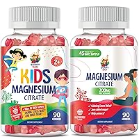 Magnesium Gummies for Adults & Magnesium Gummies for Kids & Adults - 100mg - Calm Magnesium Chews - Magnesium Citrate Chewable Supplement for Mood & Muscle Support