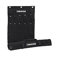 Dead On Tools Heavy Duty 24 oz. Canvas Large Wrench Roll, Black, One Size
