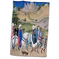 3dRose August from Les Tres Riches Heures du Duc De Berry by Limbourg... - Towels (twl-129817-1)