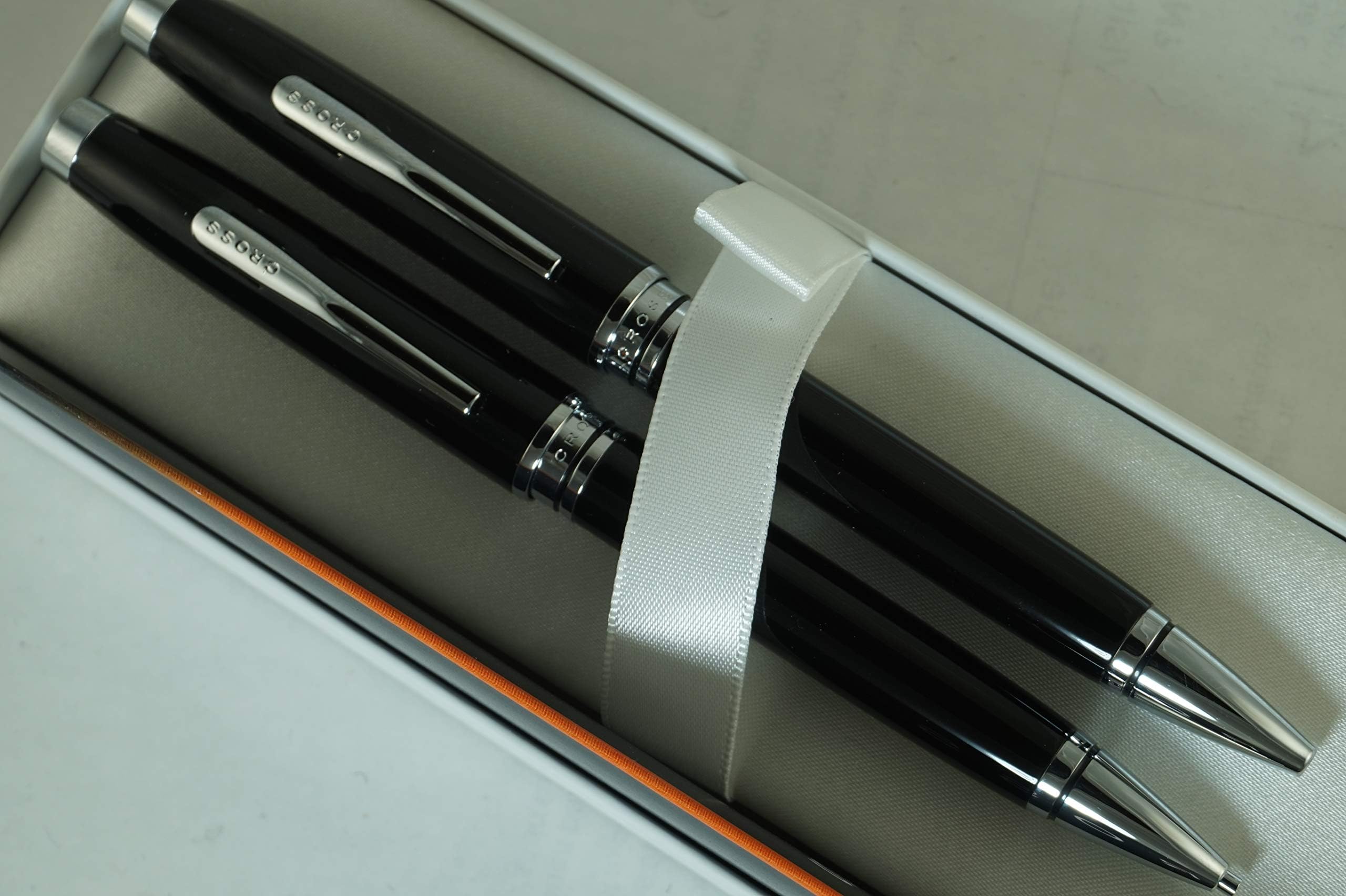 Cross Classic Coventry Black Lacquer & Extremely Polished Appointments with Distinctive Cross Special Signature Mid Rings,Coventry Pen & 0.7MM Pencil Set.