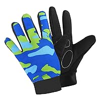 Accmor Kids Cycling Gloves, Kids Fishing Gloves, 4-10 Years Boys Girls Kids Sport Gloves, Breathable Non-Slip Full Finger Gloves for Child Cycling Climbing Riding Biking Outdoor