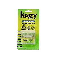 Krazy Glue KG82048SN Home & Office Super Glue, Single-Use Tubes, Fine Tip, 0.5 Grams, 4 Count, 0.017 oz, Original Version
