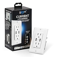 High Speed USB Charger Smart Outlet, White, 2 Outlets, 2 USB Ports – No Hub Required – Smart Outlet Works with Amazon Alexa, Google Home &, Requires 2.4 GHz Wi-Fi