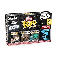 Funko Bitty Pop! Star Wars Mini Collectible Toys 4-Pack - Han Solo, Chewbacca, Greedo & Mystery Chase Figure (Styles May Vary)