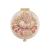 Jay Strongwater Angela Round Floral Compact - Boudoire
