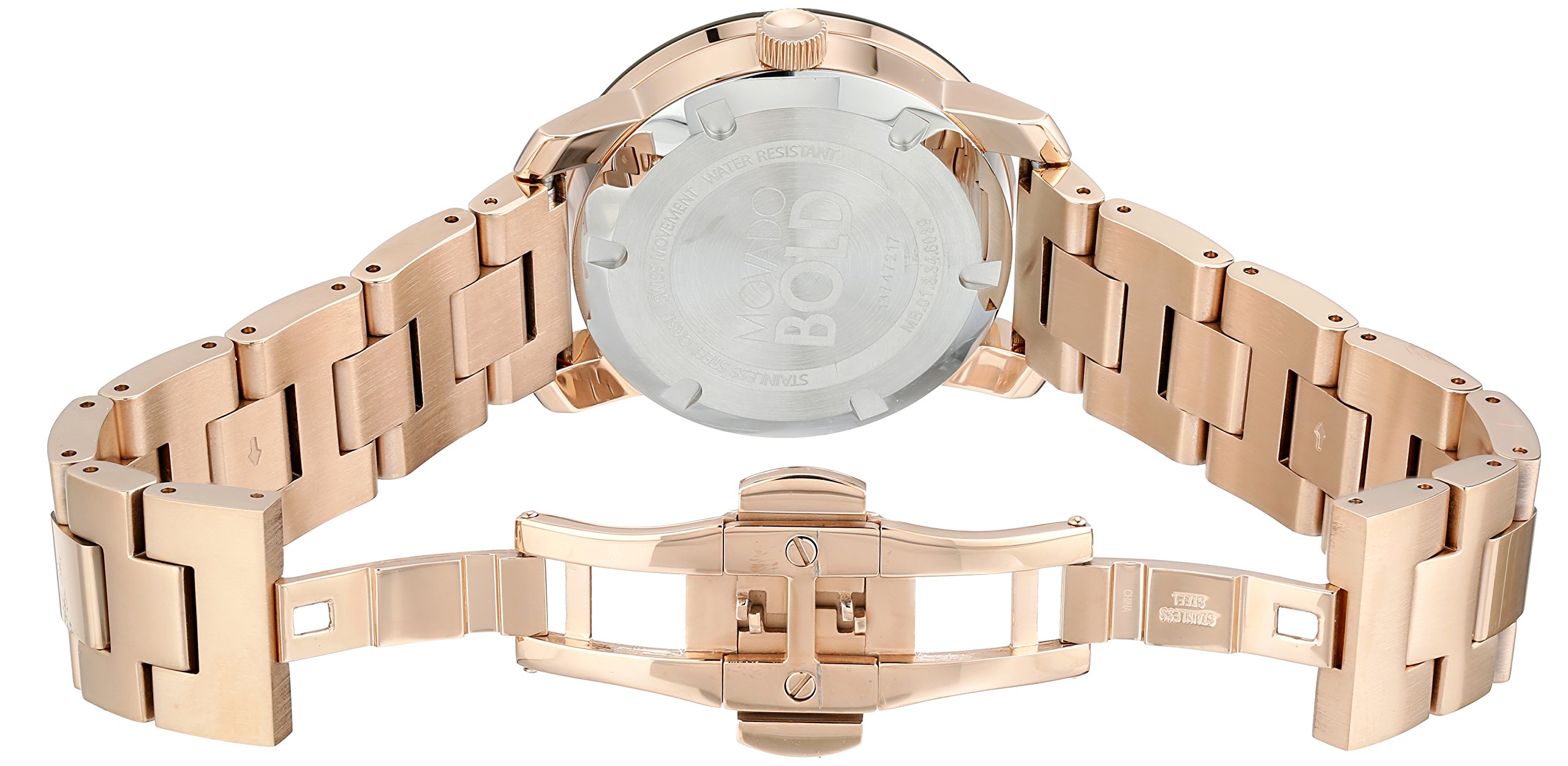 Movado Women's 3600335 Crystal-Accented Rose Gold-Tone Stainless Steel Watch