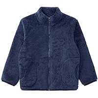 Kids Girls Fleece Long Sleeve Zip Up Jacket Winter Warm Outerwear Outdoor Playwear