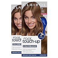 Root Touch-Up by Nice'n Easy Permanent Hair Dye, 6 Light Brown Hair Color, Pack of 2