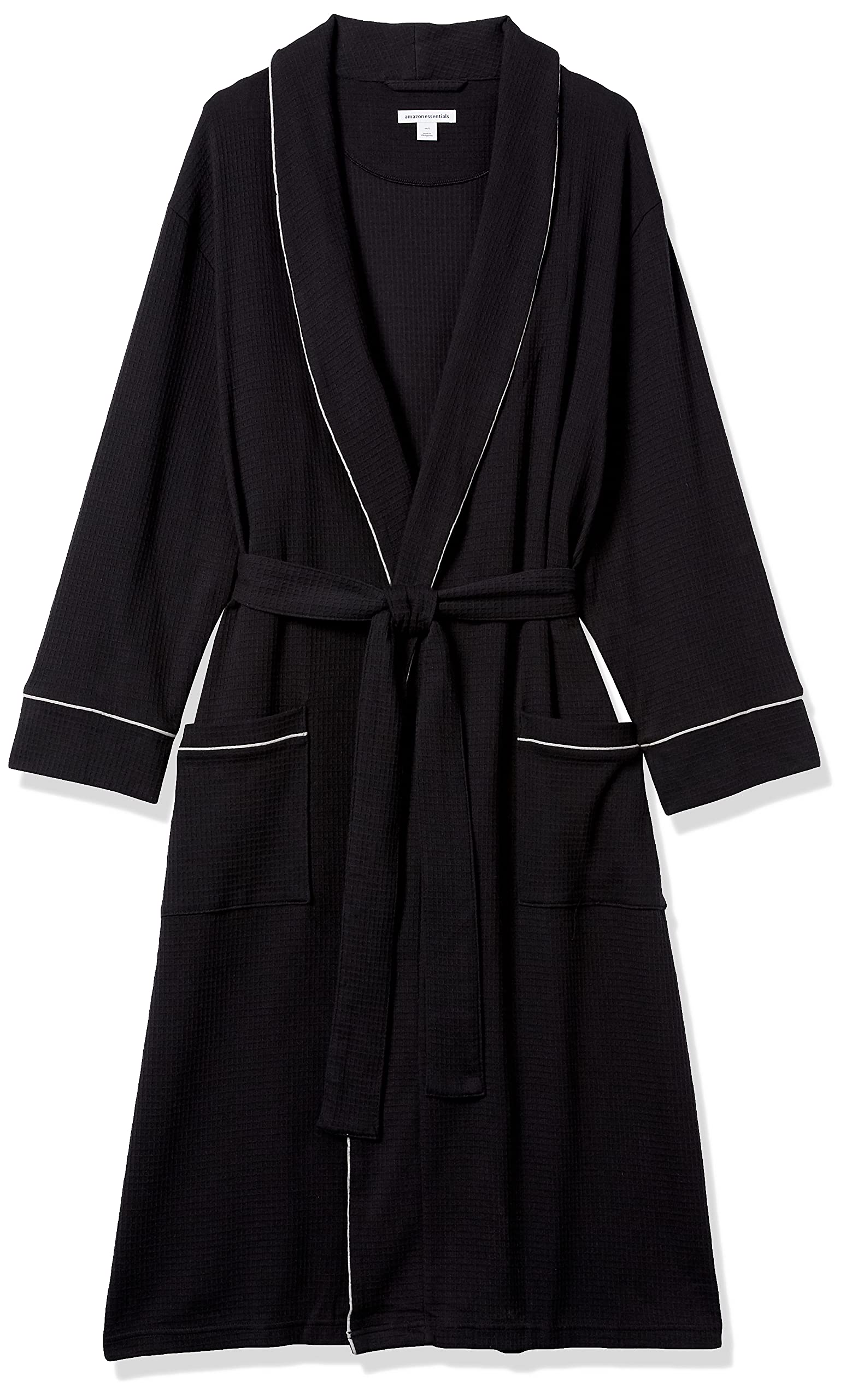 Amazon Essentials Men's Lightweight Waffle Robe (Available in Big & Tall)