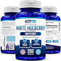 We Like Vitamins White Mulberry 1000mg – 200 Capsules – White Mulberry Supplement