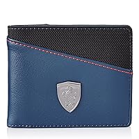 Glitch Ferrari Men's Cross Wallet - Sleek PU Leather Design for Style and Function (CROSS BLUE)