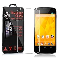 Tempered Glass compatible with LG Google Nexus 4 in HIGH TRANSPARENCY - Screen Protection 3D Touch compatible with 9H Hardness - Bulletproof Display Saver