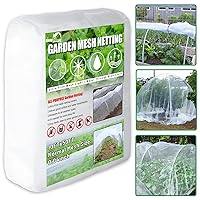 SnugNiture Garden Netting 10x50FT Ultra Fine Mesh Mosquito Netting Plant Covers, White Bird Netting Barrier Greenhouse Row Cover Protect Fruits Flower Vegetables from Birds Deer & Squirrels