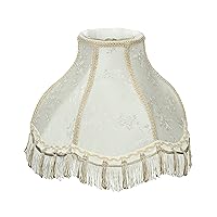 Aspen Creative 30331 Transitional Scallop Bell Shape Spider Construction Lamp Shade in Ivory, 13