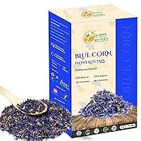 Herbs Botanica Blue Cornflower Petal Dried Edible Grade Culinary For Herbal Tea Centaurea cyanus Cup Cakes, Lattes, Tea Blends | Support Good Digestion, Source of Vitamin C 3.5 oz / 100 gm