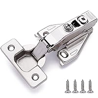 DecoBasics (50 PCS) Full Overlay Soft Close Cabinet Hinges for Kitchen Cabinets - 105° Face Frame Concealed Cabinet Door Hinge -3 Way Adjustability -Clip on Plate & Matching Screw 4 Easy Installation