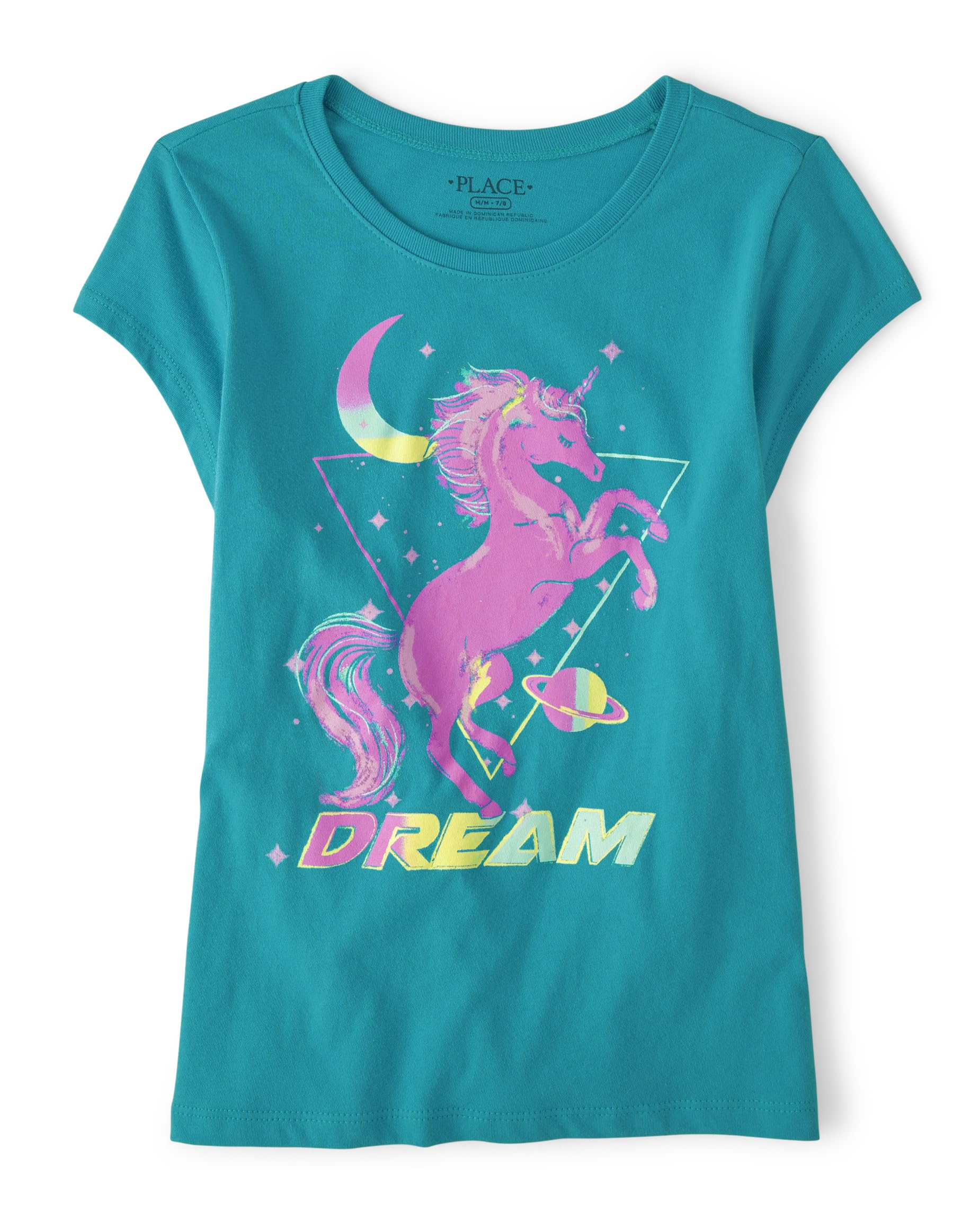 The Children's Place girls Dream Unicorn Graphic Short Sleeve Tee