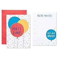 American Greetings Party Invitations and Envelopes Perfect for any Birthday or Special Occasion, Multi Color Balloons (25-Count)