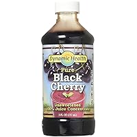 Dynamic Health Pure Black Cherry Unsweetened 100% Juice Concentrate, No Additives or Preservatives, Antioxidant, 8oz (Packaging Varies)