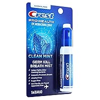 Crest Pro-Health | Portable Alcohol-Free CPC Mist with Clean Mint Flavor | Fights Odor-Causing Germs for Instant Fresh Breath - 1 Count (0.44oz) Breath Spray