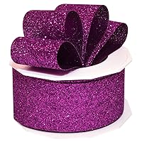 98509/10-606 Princess Glitter Metallic and Nylon Ribbon, 1-1/2-Inch by 10-Yard, Shocking Pink