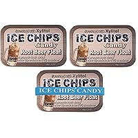 ICE CHIPS Xylitol Candy Tins (Root Beer Float, 3 Pack) Includes BAND as shown - 5.28 OZ
