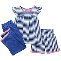 Carter's Little Girl 3-Piece Pajama Set (Blue, 4)