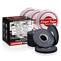 Finger Tape - Strong Athletic Tape | 0.3” x 45 Feet (9 Pack) Tin Set | No Sticky Residue | for Rock Climbing, BJJ Jiu Jitsu, Grappling, Judo, MMA, Rock Climbing and Martial Arts (Black)