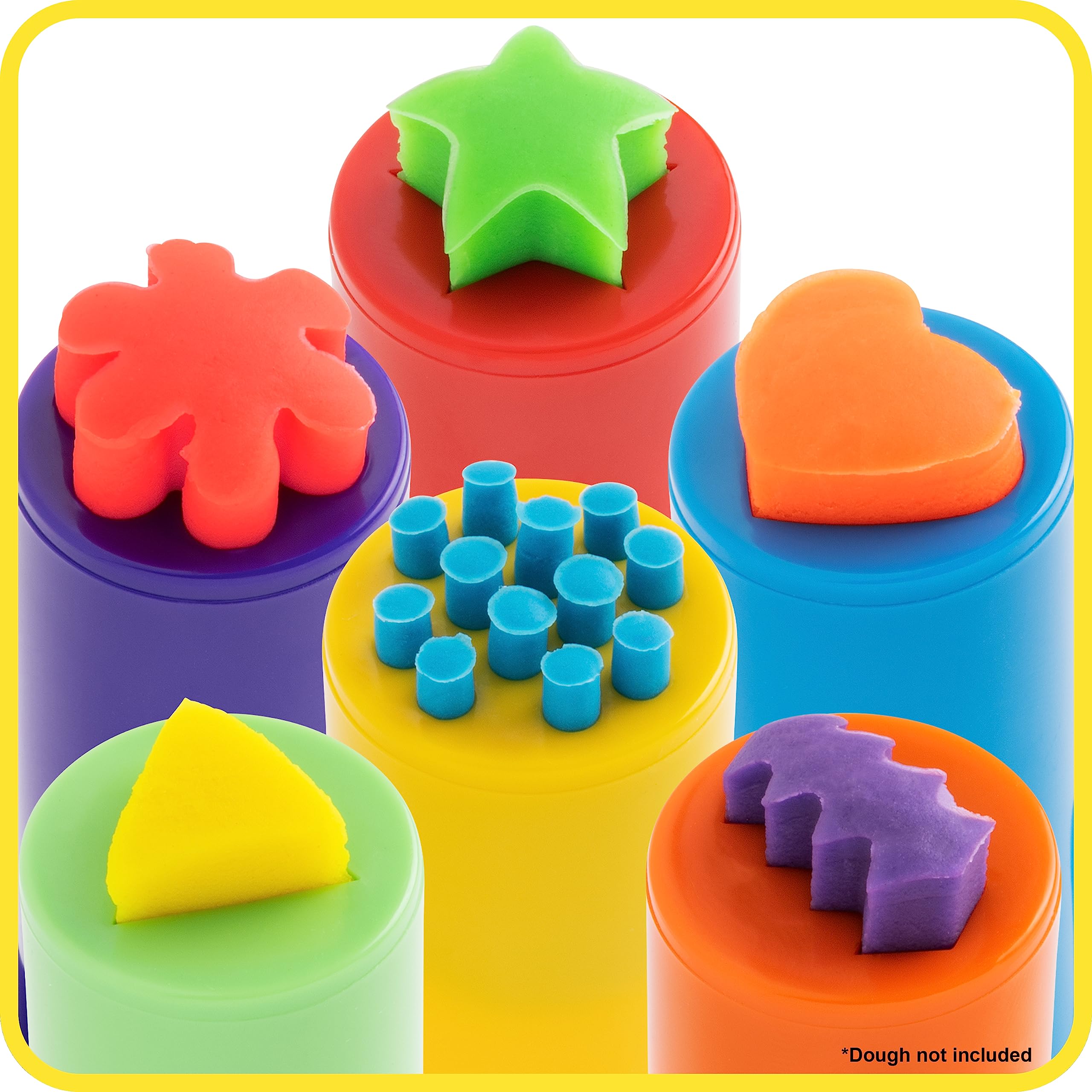 READY 2 LEARN Dough Extruders - Set of 6 - Play Dough Tools - for Ages 2+ - Art Accessories for Pottery and Dough