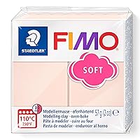 Staedtler FIMO Soft Polymer Clay - -Oven Bake Clay for Jewelry, Sculpting, Crafting, Light Flesh 8020-43