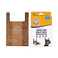 Heavy Duty Pet Waste Bags for Swivel Bin & Rake Dog Pooper Scooper, 20 Count Refill Bags (Packaging May Vary)