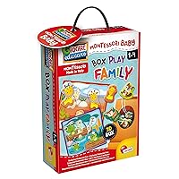 Lisciani 92727 Montessori Baby Box Play Family-Educational Game for Children from 2 years-92727, Multicolor