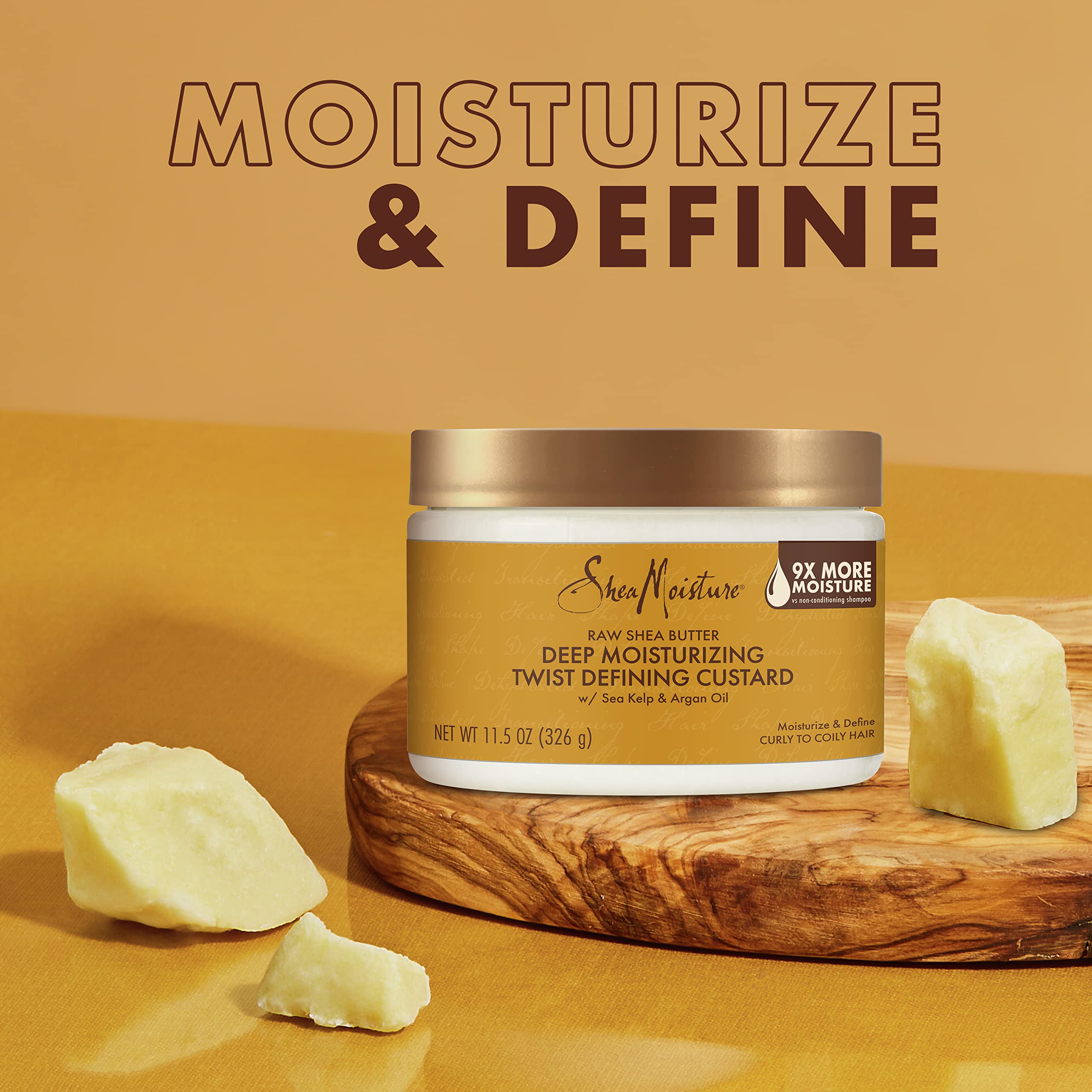 SheaMoisture Raw Shea Butter Deep Moisturizing Twist Defining Custard To Moisturize and Define Your Curls 11.5 oz